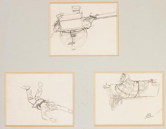 A PONYTRAP MISHAP (SERIES OF 3 SKETCHES) by Edith Oenone Somerville (1858-1949) at Whyte's Auctions