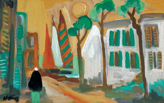 STREET SCENE, MEDITERRANEAN TOWN by Markey Robinson (1918-1999) at Whyte's Auctions