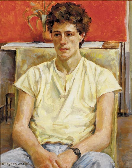 PORTRAIT OF A YOUNG MAN, SEATED by Robert Taylor Carson HRUA (1919-2008) HRUA (1919-2008) at Whyte's Auctions