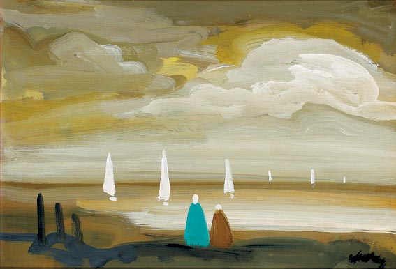 WATCHING SAILBOATS FROM THE SHORE by Markey Robinson (1918-1999) at Whyte's Auctions