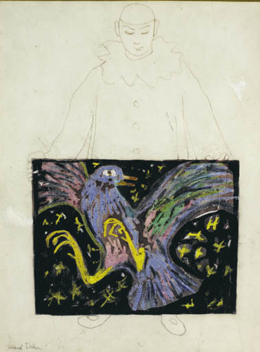 PIERROT WITH PAINTING OF A PHOENIX by Gerard Dillon sold for 3,800 at Whyte's Auctions