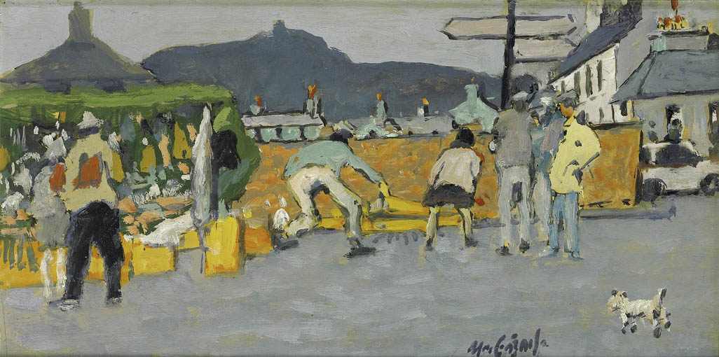 FISH SELLERS, CLIFDEN, CONNEMARA by Maurice MacGonigal PRHA HRA HRSA (1900-1979) at Whyte's Auctions