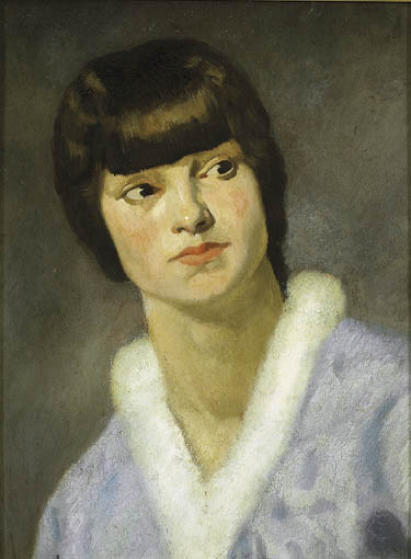 YOUNG WOMAN IN A FUR-COLLARED WRAP by James Sinton Sleator PRHA (1885-1950) at Whyte's Auctions