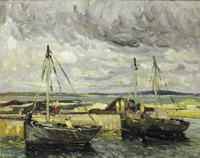 TURF BOATS, CONNEMARA by Charles Vincent Lamb sold for �16,000 at Whyte's Auctions