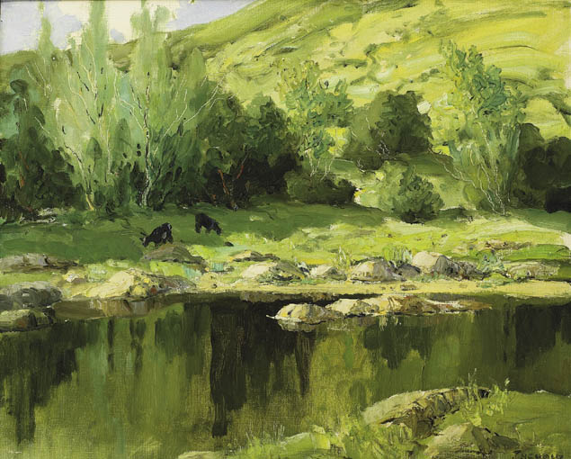 EARLY SUMMER, GLENDUN by James Humbert Craig sold for �10,500 at Whyte's Auctions