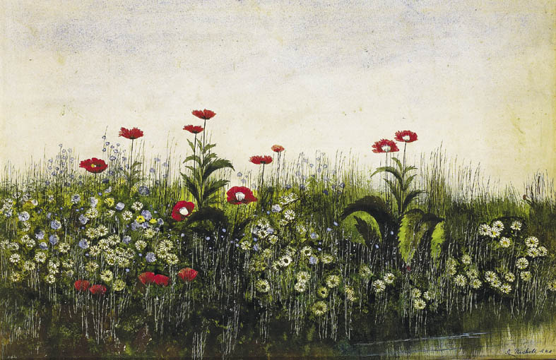 A BANK OF WILD FLOWERS by Andrew Nicholl RHA (1804-1886) at Whyte's Auctions