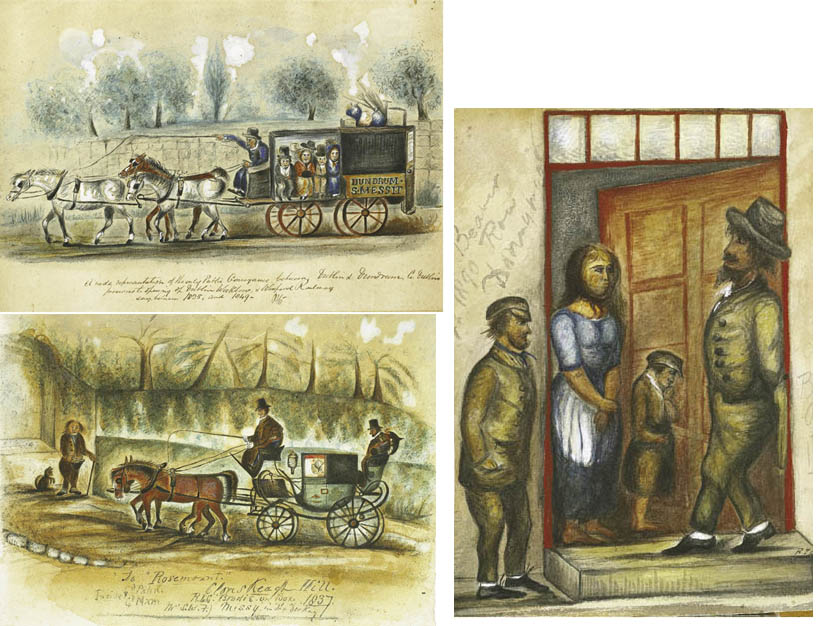 PUBLIC CONVEYANCE BETWEEN DUBLIN AND DUNDRUM and two others by Richard John Corballis (1831-1931) at Whyte's Auctions