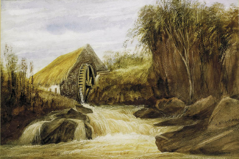 THE WATERWHEEL by Andrew Nicholl RHA (1804-1886) at Whyte's Auctions