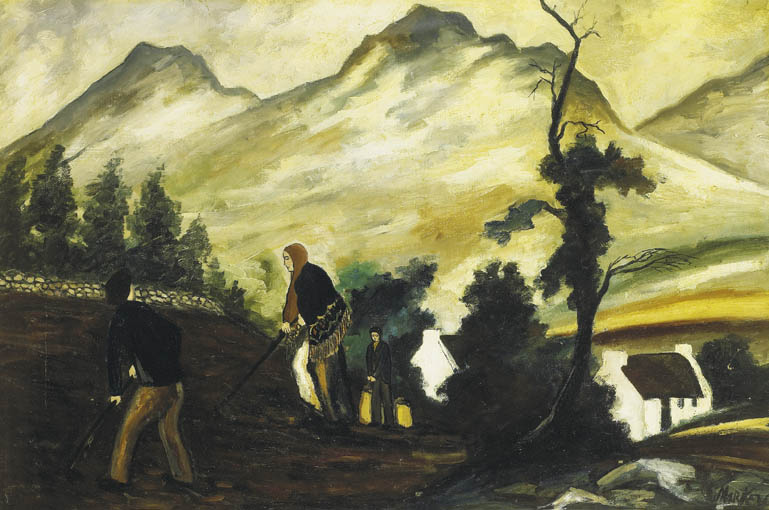 THE POTATO GATHERERS by Markey Robinson sold for 20,000 at Whyte's Auctions