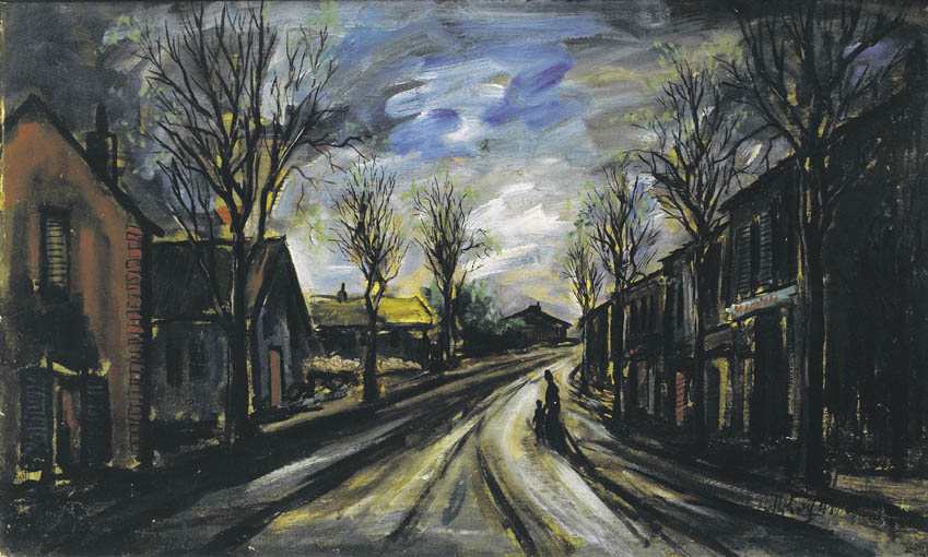 A FRENCH VILLAGE STREET IN WINTER by Markey Robinson (1918-1999) at Whyte's Auctions