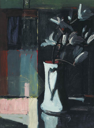 FLOWERS IN WHITE VASE by Brian Ballard RUA (b.1943) at Whyte's Auctions