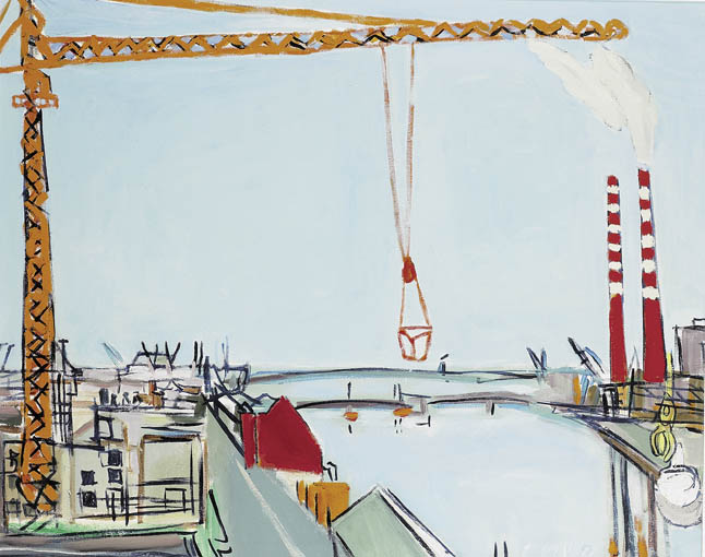 DUBLIN PORT AND PIDGEON HOUSE by Elizabeth Cope (b.1952) at Whyte's Auctions