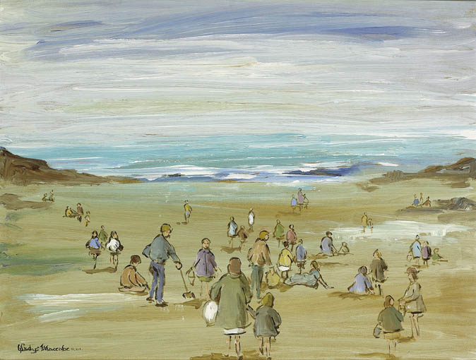 BEACH SCENE by Gladys Maccabe MBE HRUA ROI FRSA (1918-2018) at Whyte's Auctions