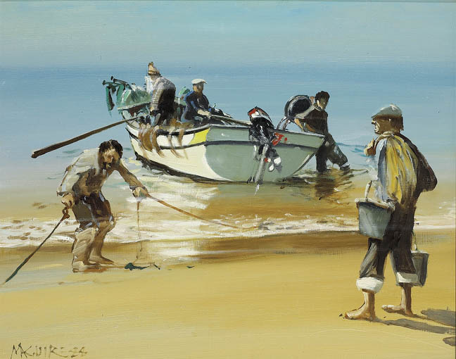 FISHERMANS' BEACH, ARMAGAO DA PER, ALGA RUE by Cecil Maguire RHA RUA (1930-2020) at Whyte's Auctions