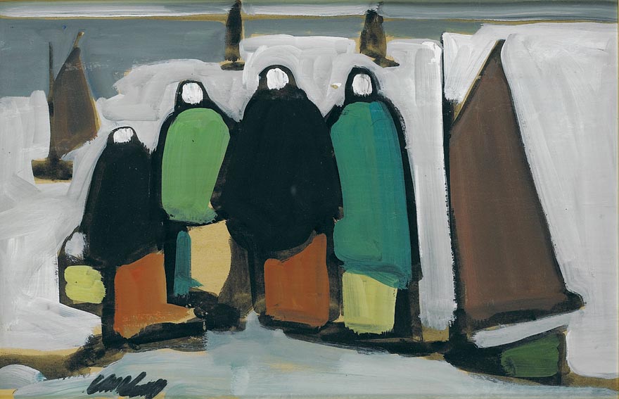 FOUR SHAWLIES, FOUR SAILBOATS by Markey Robinson (1918-1999) at Whyte's Auctions