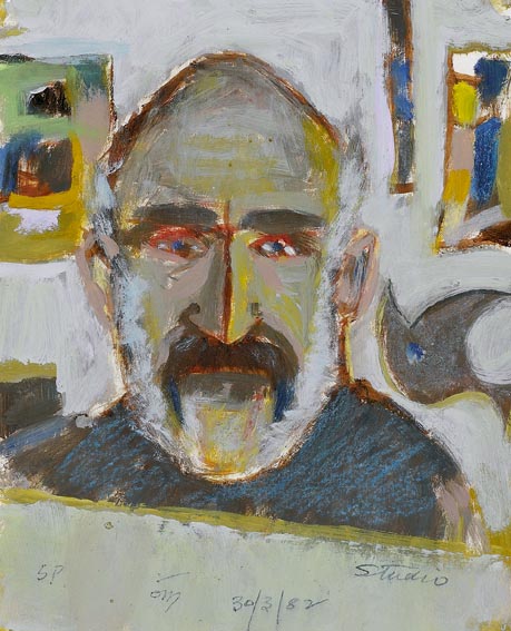 SELF PORTRAIT IN THE STUDIO, 1982 by Tony O'Malley HRHA (1913-2003) at Whyte's Auctions