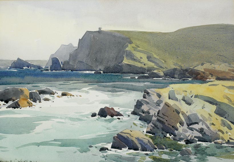 GLEN HEAD, GLENCOLUMBKILLE, COUNTY DONEGAL by Maurice Canning Wilks RUA ARHA (1910-1984) at Whyte's Auctions