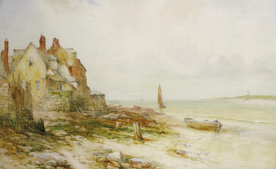HOUSES ON A COASTAL ESTUARY by William Bingham McGuinness sold for �4,200 at Whyte's Auctions