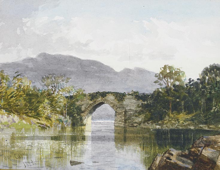 BRICKEEN BRIDGE, KILLARNEY by Joseph William Carey sold for �1,000 at Whyte's Auctions