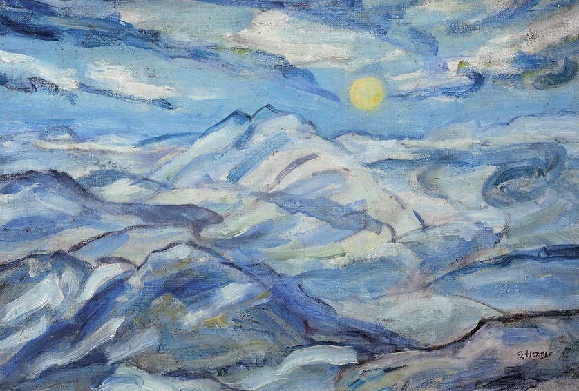 BLUE MOUNTAIN LANDSCAPE by Grace Henry HRHA (1868-1953) at Whyte's Auctions