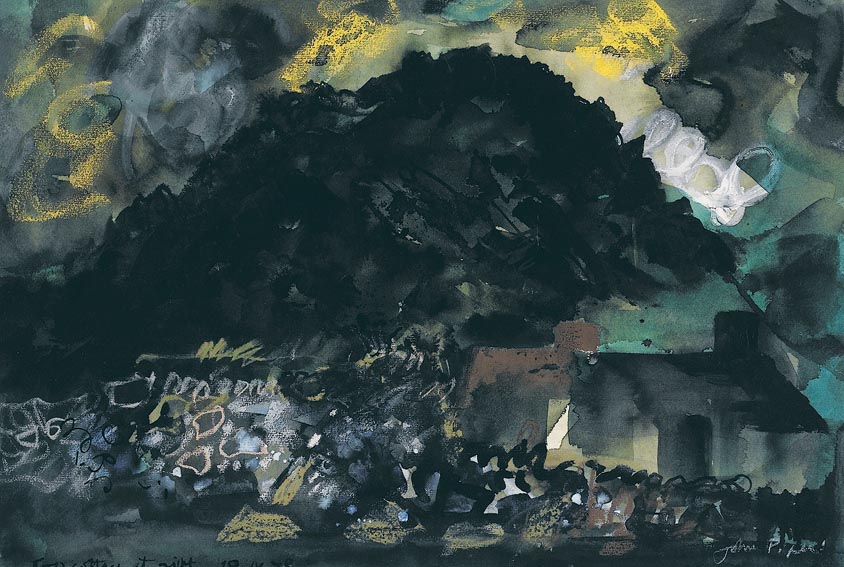 COTTAGE UNDER WELSH MOUNTAIN by John Piper sold for �6,000 at Whyte's Auctions