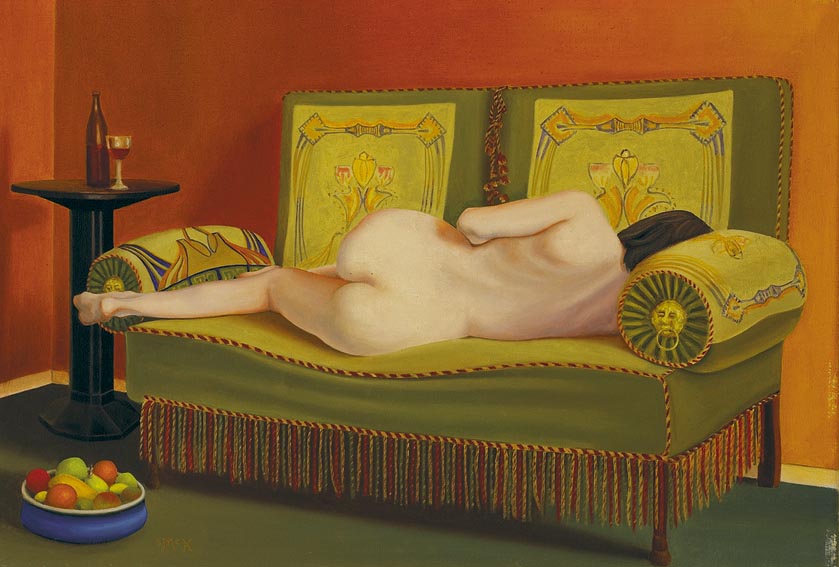 NUDE RECLINING ON SOFA by Stephen McKenna PPRHA (1939-2017) PPRHA (1939-2017) at Whyte's Auctions