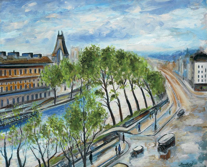 A VIEW OF PARIS ALONG THE SEINE by Markey Robinson sold for 11,000 at Whyte's Auctions