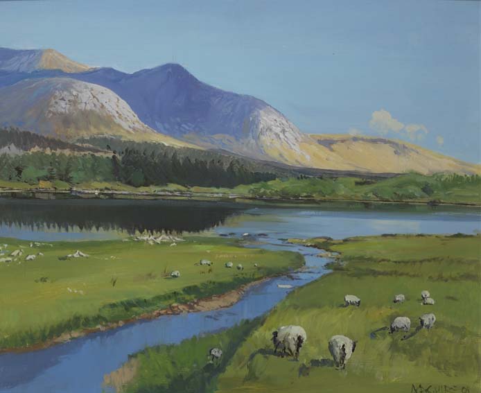 EARLY LIGHT, INAGH VALLEY, CONNEMARA by Cecil Maguire RHA RUA (1930-2020) at Whyte's Auctions