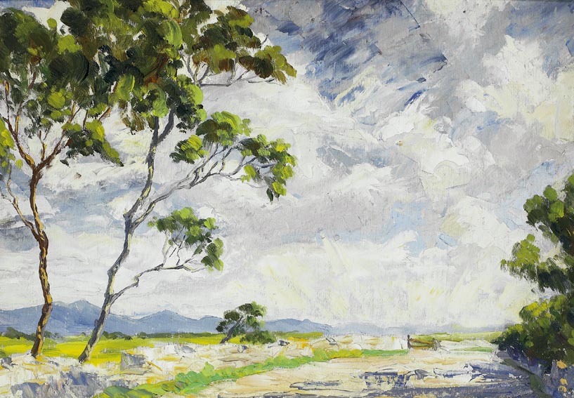 A WINDY DAY NEAR GLENBEIGH, COUNTY KERRY by Fergus O'Ryan RHA (1911-1989) at Whyte's Auctions