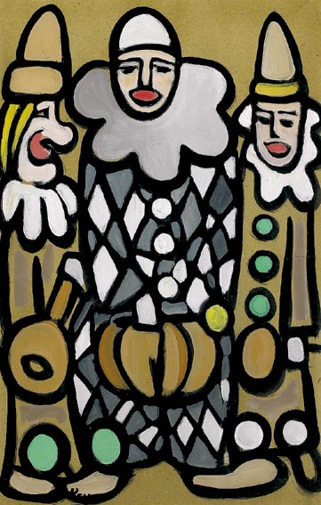 THREE CLOWNS by Markey Robinson (1918-1999) at Whyte's Auctions