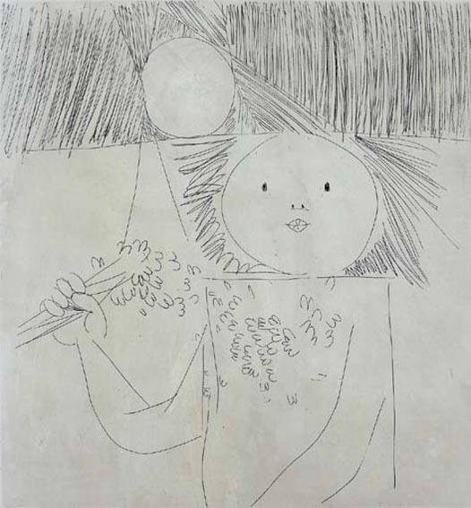CHILD WITH FLOWERS, c.1954 by Louis le Brocquy HRHA (1916-2012) at Whyte's Auctions