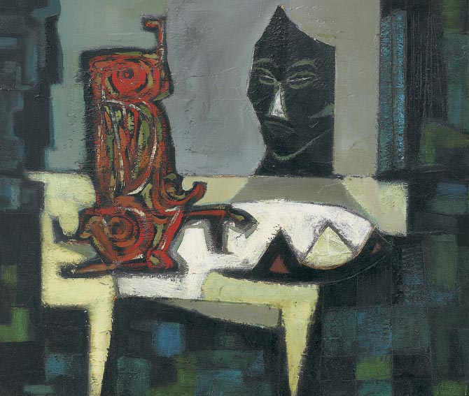 STILL LIFE WITH DARK HEAD by Arthur Armstrong sold for �4,200 at Whyte's Auctions
