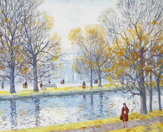 ALONG THE CANAL by Fergus O'Ryan RHA (1911-1989) at Whyte's Auctions