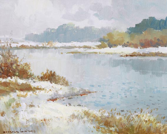 WINTER ON THE QUOILE RIVER, DOWNPATRICK, COUNTY DOWN by Maurice Canning Wilks RUA ARHA (1910-1984) at Whyte's Auctions