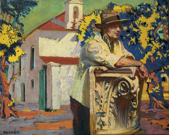 MAN LEANING ON A CAPITAL by Seán Keating sold for €19,000 at Whyte's Auctions