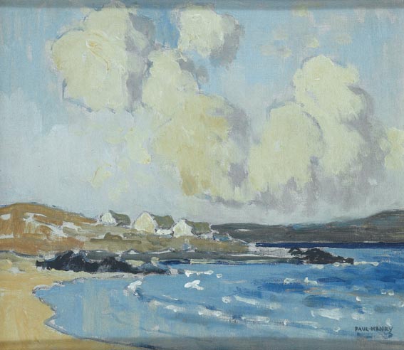 COTTAGES ON TEH WEST COAST OF IRELAND by Paul Henry RHA (1876-1958) at Whyte's Auctions