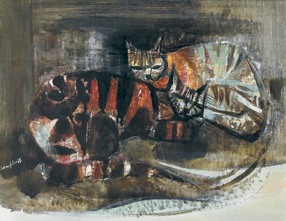 TWO CATS by George Campbell RHA (1917-1979) at Whyte's Auctions