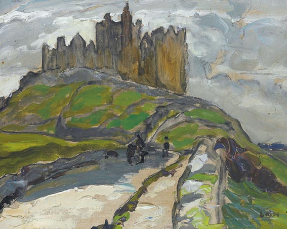 FIGURES ON A PATH BEFORE THE ROCK OF CASHEL by Letitia Marion Hamilton RHA (1878-1964) RHA (1878-1964) at Whyte's Auctions