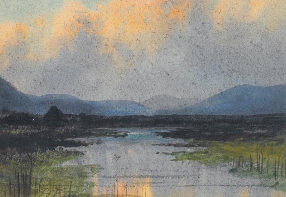 SUNSET OVER A WESTERN BOG by William Percy French (1854-1920) (1854-1920) at Whyte's Auctions