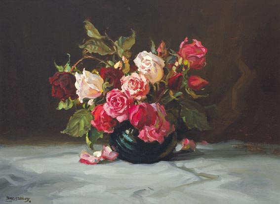 ROSES by Frank McKelvey sold for �7,500 at Whyte's Auctions