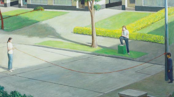 EVENING STREET GAME by Joe Dunne (b.1957) at Whyte's Auctions