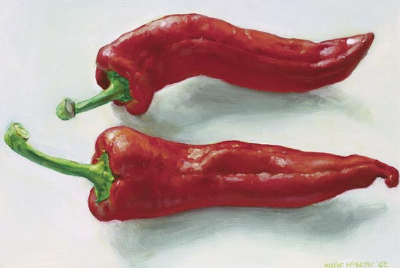 SWEET POINTED PEPPERS I by Maeve McCarthy ARHA (b.1964) ARHA (b.1964) at Whyte's Auctions