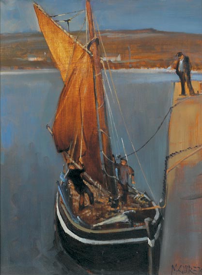 TURF BOAT, KILRONAN by Cecil Maguire RHA RUA (1930-2020) at Whyte's Auctions