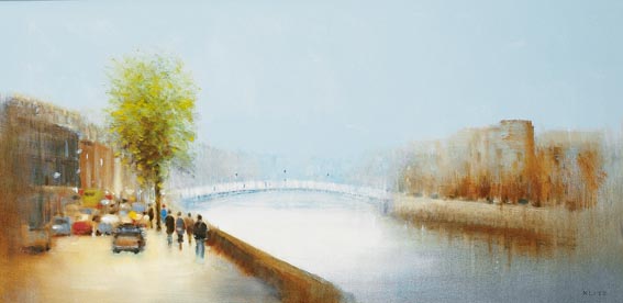 THE HA'PENNY BRIDGE, DUBLIN by Anthony Robert Klitz (1917-2000) (1917-2000) at Whyte's Auctions