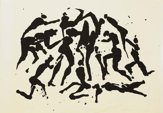 LITHOGRAPHIC BRUSH DRAWINGS FROM THE TAIN (SET OF TWELVE) by Louis le Brocquy HRHA (1916-2012) HRHA (1916-2012) at Whyte's Auctions