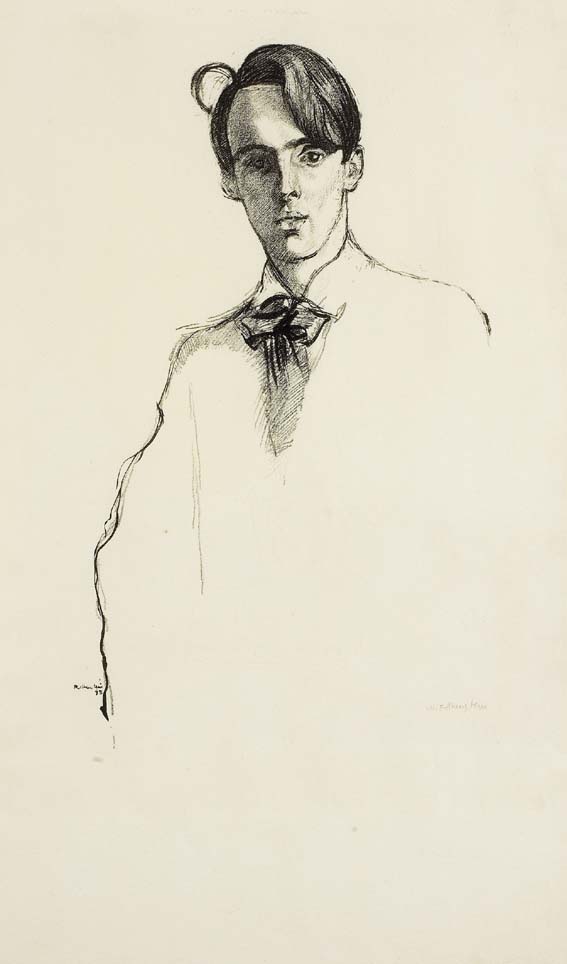 PORTRAIT OF W. B. YEATS by Sir William Rothenstein NEAC (1872-1945) at Whyte's Auctions