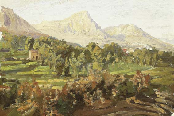 MOUNTAINOUS LANDSCAPE, SOUTH OF FRANCE by Dermod O'Brien PRHA HRA HRBA HRSA (1865-1945) at Whyte's Auctions