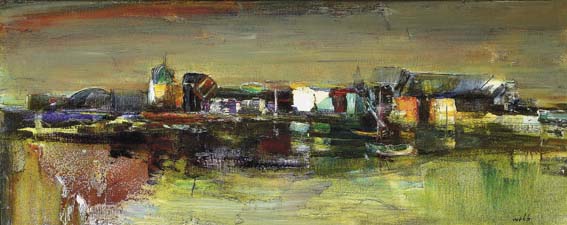GALWAY - CITY OF TRIBES SERIES by Kenneth Webb RWA FRSA RUA (b.1927) at Whyte's Auctions