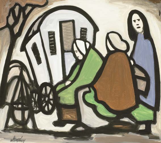 TINKER WOMEN BY FIRE by Markey Robinson (1918-1999) at Whyte's Auctions