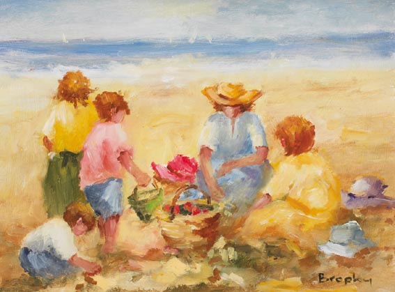 AT THE SEASIDE by Elizabeth Brophy sold for �2,700 at Whyte's Auctions